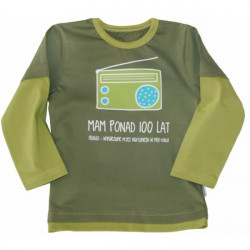 Dětské chlapecké tričko s dlouhým rukávem zelené