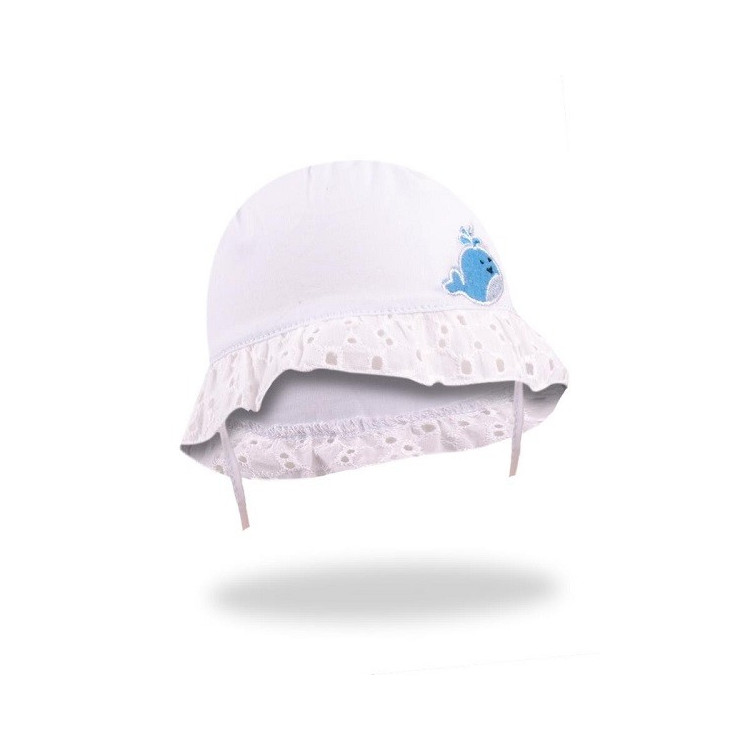 Letní kojenecký klobouček Yo! Lace in Flowers - bílý
